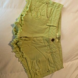 Guess lime green shorts